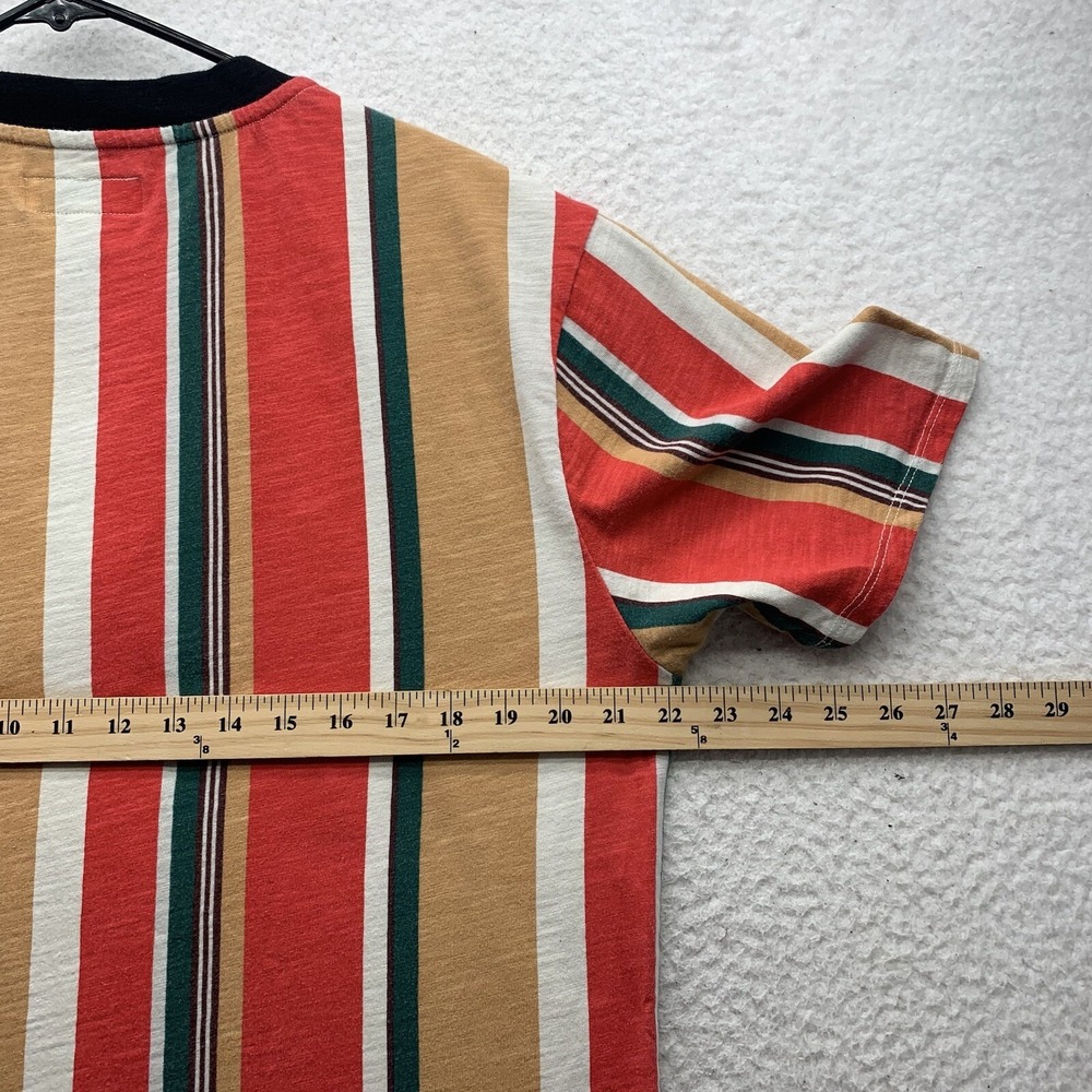 Guess T-Shirt Mens Medium M Travis Scott Vertical Striped Los Angeles Embroidery - Picture 7 of 11